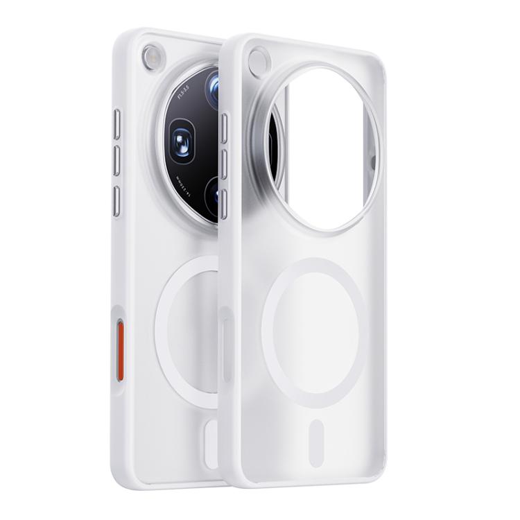 For OPPO Find X9 Ultra 5G Boundless Transparent Series Skin Feel Frosted Clear Magnetic Phone Case(Transparent White)