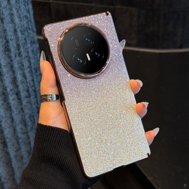 

For Honor Magic V6 Gradient Glitter Shockproof Phone Case(Purple)