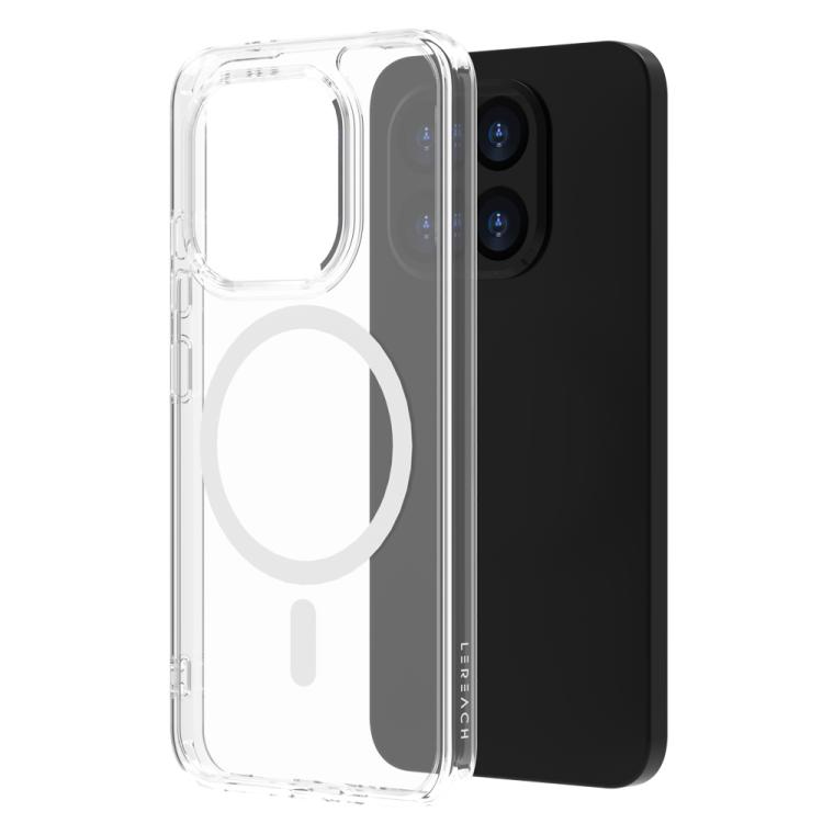 For Xiaomi 15T 5G LeReach TOC Clear Series Dual-Composite Armor TPU + Acrylic Shockproof Magnetic Phone Case(Transparent)
