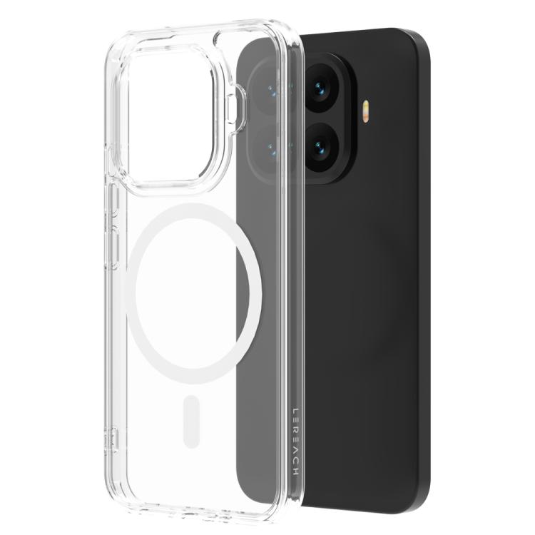 For Xiaomi 15T Pro 5G LeReach TOC Clear Series Dual-Composite Armor TPU + Acrylic Shockproof Magnetic Phone Case(Transparent)