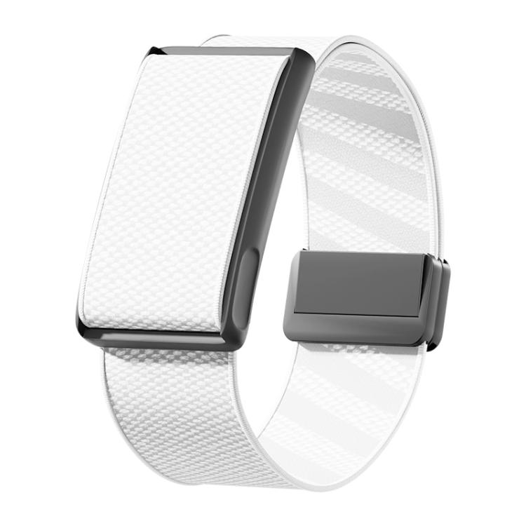 

For Amazfit Helio Strap Magnetic Clasp Nylon Loop Watch Band(White)