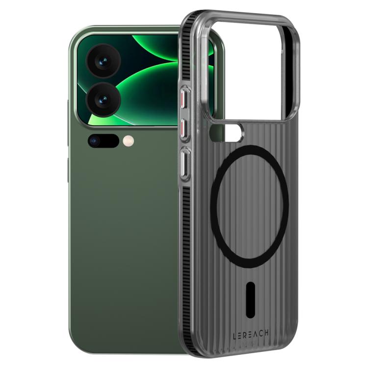 

For Xiaomi 17 Pro Max LeReach TOC Icicle Series Ice Mist Double-Sided Non-Slip Magnetic Phone Case(Black)