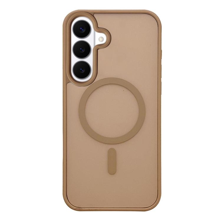 

For Galaxy S26+ 5G Frosted Skin Feel MagSafe Phone Case(Desert Gold)