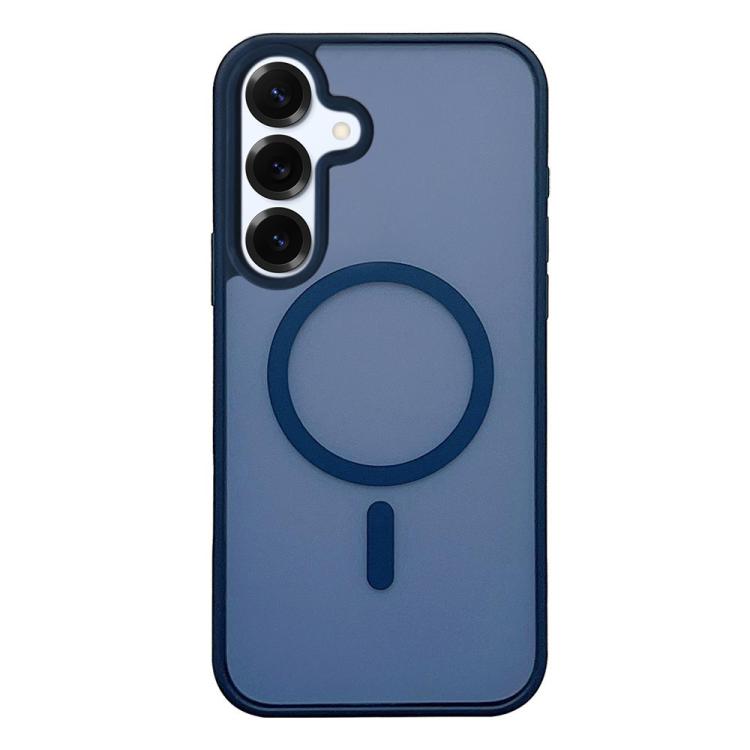 

For Galaxy S25 FE 5G Frosted Skin Feel MagSafe Phone Case(Dark Blue)