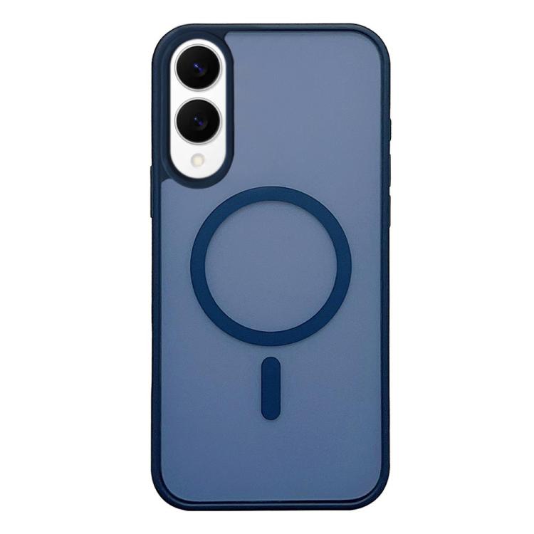 For Galaxy S25 Edge 5G Frosted Skin Feel MagSafe Phone Case(Dark Blue)
