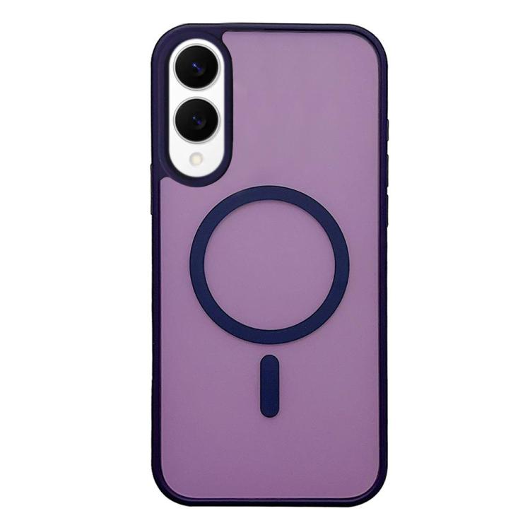 For Galaxy S25 Edge 5G Frosted Skin Feel MagSafe Phone Case(Dark Purple)