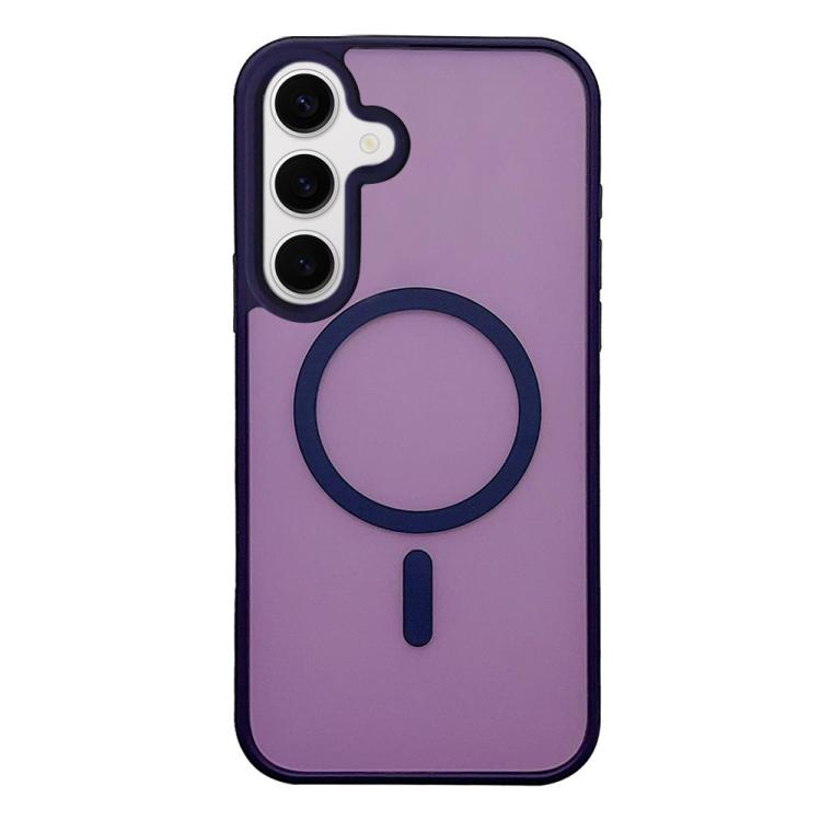 For Galaxy S24 5G Frosted Skin Feel MagSafe Phone Case(Dark Purple)