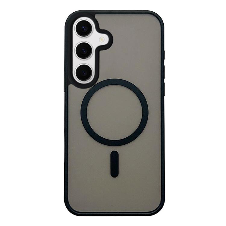 

For Galaxy S24+ 5G Frosted Skin Feel MagSafe Phone Case(Black)