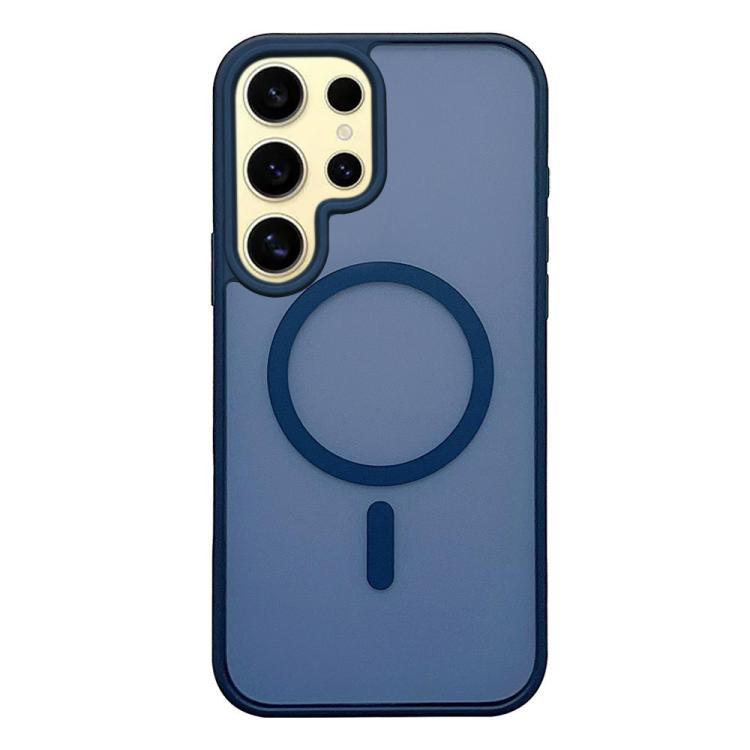 For Galaxy S24 Ultra 5G Frosted Skin Feel MagSafe Phone Case(Dark Blue)