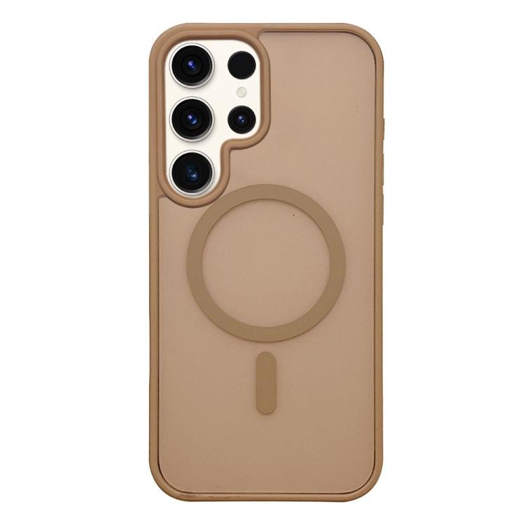 For Galaxy S23 Ultra 5G Frosted Skin Feel MagSafe Phone Case(Desert Gold)
