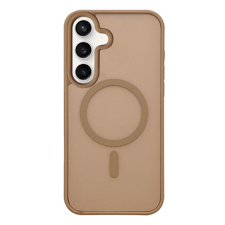 For Galaxy S23 FE 5G Frosted Skin Feel MagSafe Phone Case(Desert Gold)