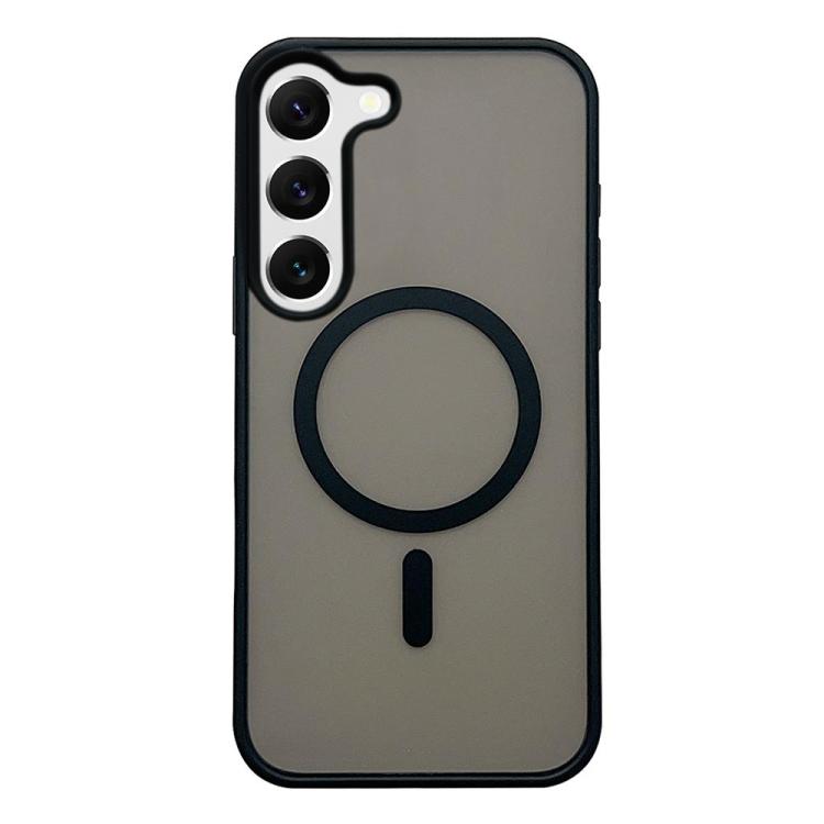 For Galaxy S22 5G Frosted Skin Feel MagSafe Phone Case(Black)