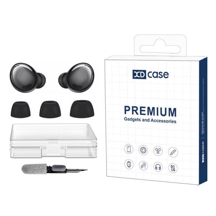 

For Galaxy Buds Pro / R190 XDcase 3 Pairs Replacement Silicone Ear Tips Kit, S/M/L Size, Cleaning Brush Color Random(Black)