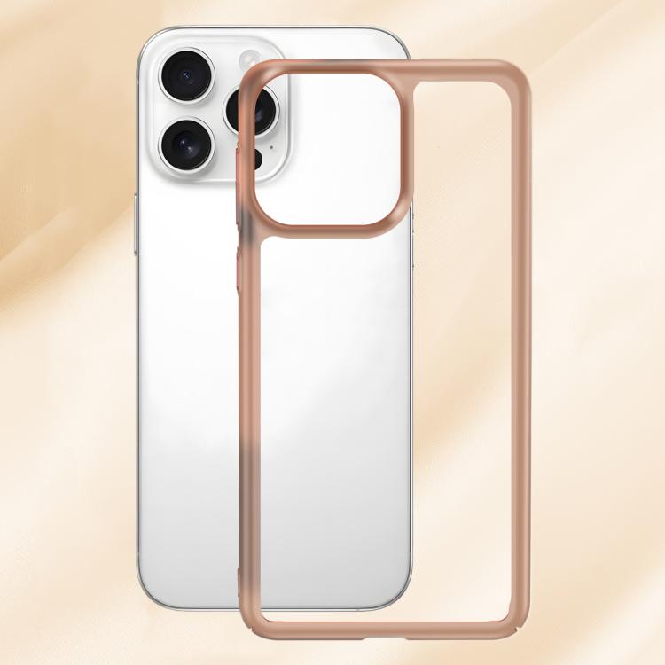 

For iPhone 16 Pro Frosted Slim Heat Dissipation Frame Shockproof PC Phone Case(Orange)