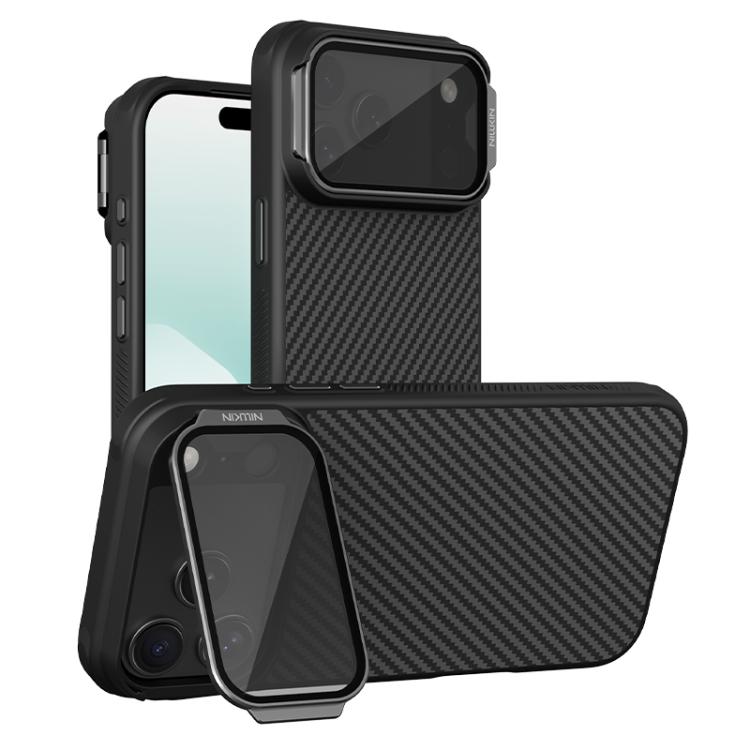 

For iPhone 17 Pro Max NILLKIN CarboProp Translucent Black CamShield Magnetic Phone Case(Black)