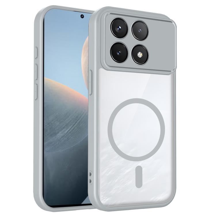 

For Redmi K90 / Poco F8 Pro Matte PC Skin-feel Magnetic Shockproof Phone Case(Grey)