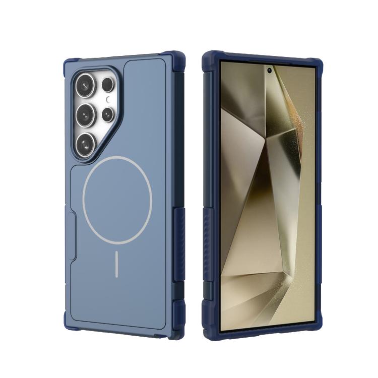 For Galaxy S24 Ultra 5G Heat Dissipation Air Shockproof TPU + PC Magsafe Phone Case(Blue)