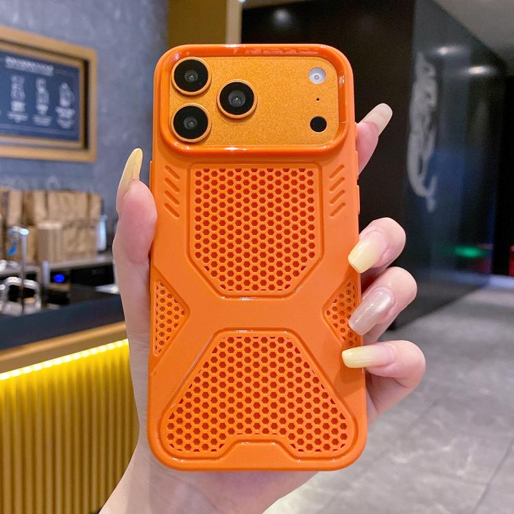 

For iPhone 17 Pro Max X Armor Heat Dissipation TPU Phone Case(Orange)
