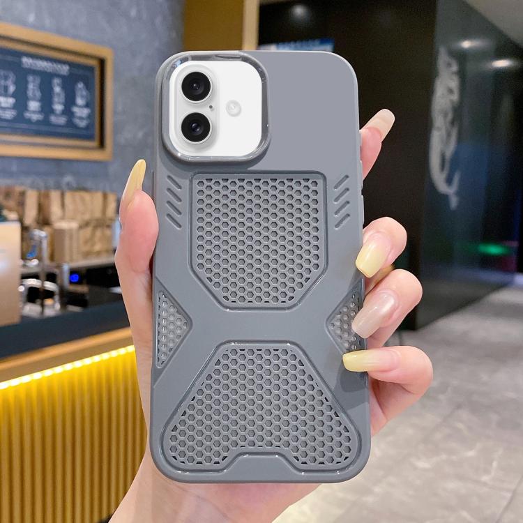 For iPhone 17 X Armor Heat Dissipation TPU Phone Case(Grey) — купить у Sunsky-online WW