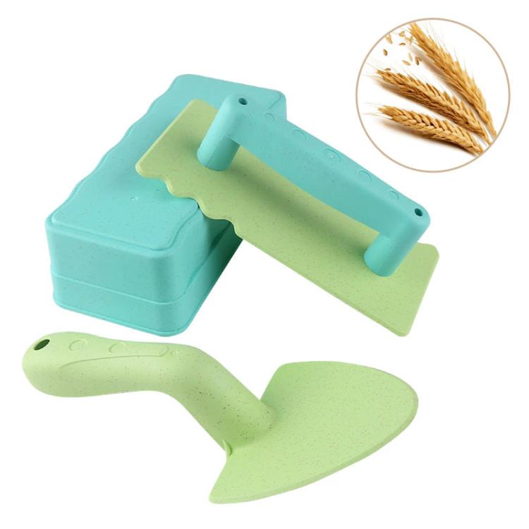 

Children Beach Toys Shovel Brick Walls Molds Toy(Green)