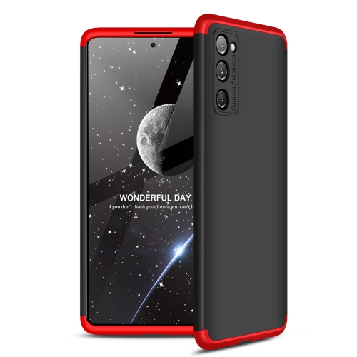 

For Samsung Galaxy S20 FE GKK Three Stage Splicing Full Coverage PC Protective Case(Black Red)