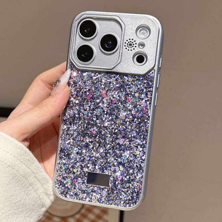 

For iPhone 17 Pro Max CS Starry Sequin Diamond PC Phone Case(Deep Purple)