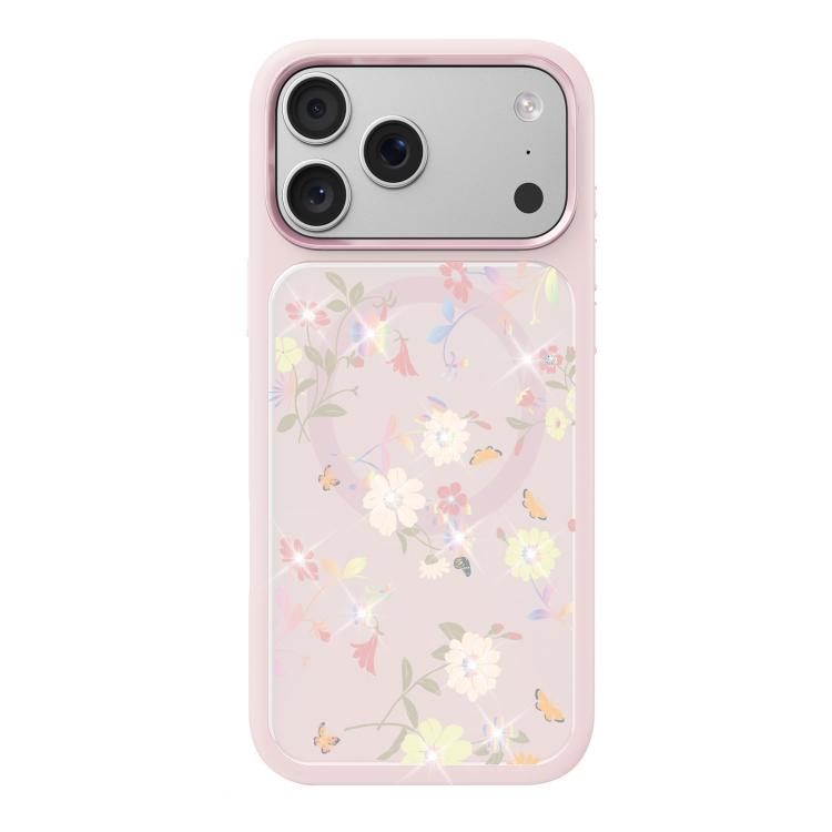 For iPhone 18 Pro Max / 17 Pro Max Mutural Flora Story Series Magnetic Phone Case(Pink Blooms)