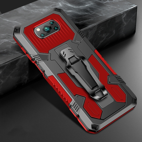 

For Xiaomi Poco X3 / Poco X3 FNC / X3 Pro Armor Warrior Shockproof PC + TPU Protective Case(Red)