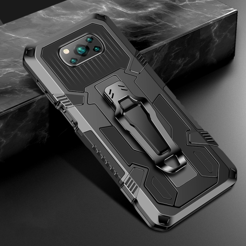 

For Xiaomi Poco X3 / Poco X3 FNC / X3 Pro Armor Warrior Shockproof PC + TPU Protective Case(Black)