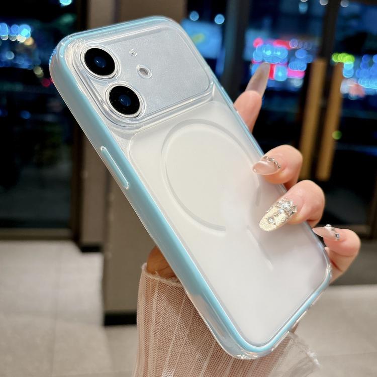 For iPhone 11 Skin Feel Matte 2 in 1 Shockproof Phone Case(Light Blue)