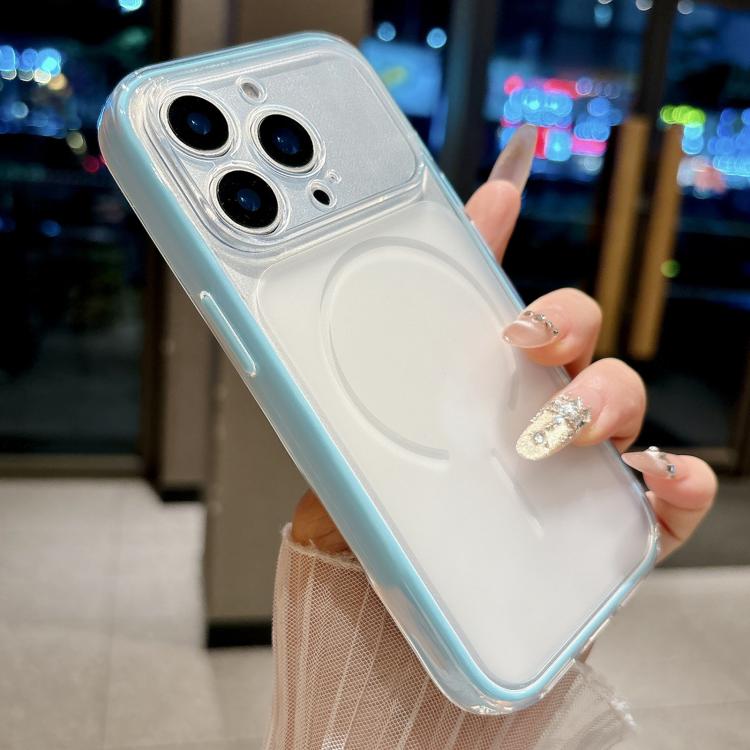 For iPhone 15 Pro Max Skin Feel Matte 2 in 1 Shockproof Phone Case(Light Blue)