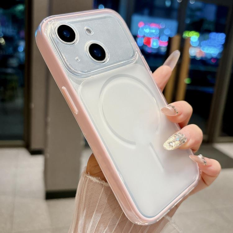For iPhone 14 Plus Skin Feel Matte 2 in 1 Shockproof Phone Case(Pink)