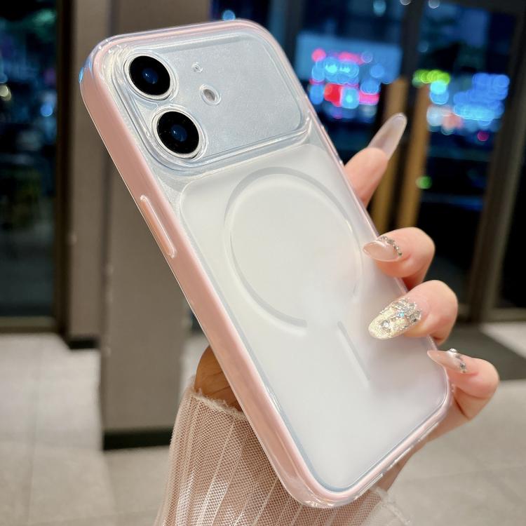 For iPhone 12 Skin Feel Matte 2 in 1 Shockproof Phone Case(Pink)