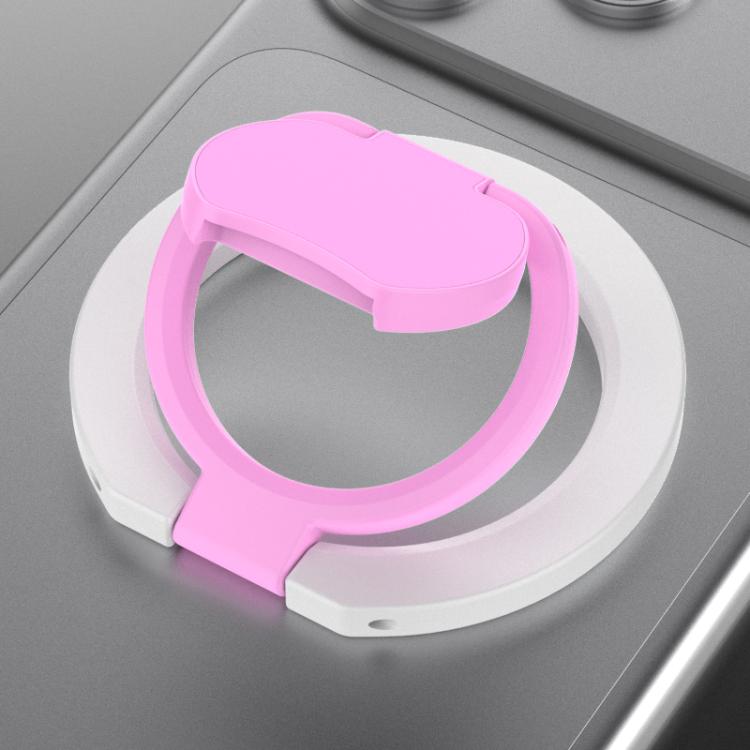 

Color Block Folding Double-sided Magnetic Ring Phone Holder(Whit Pink)