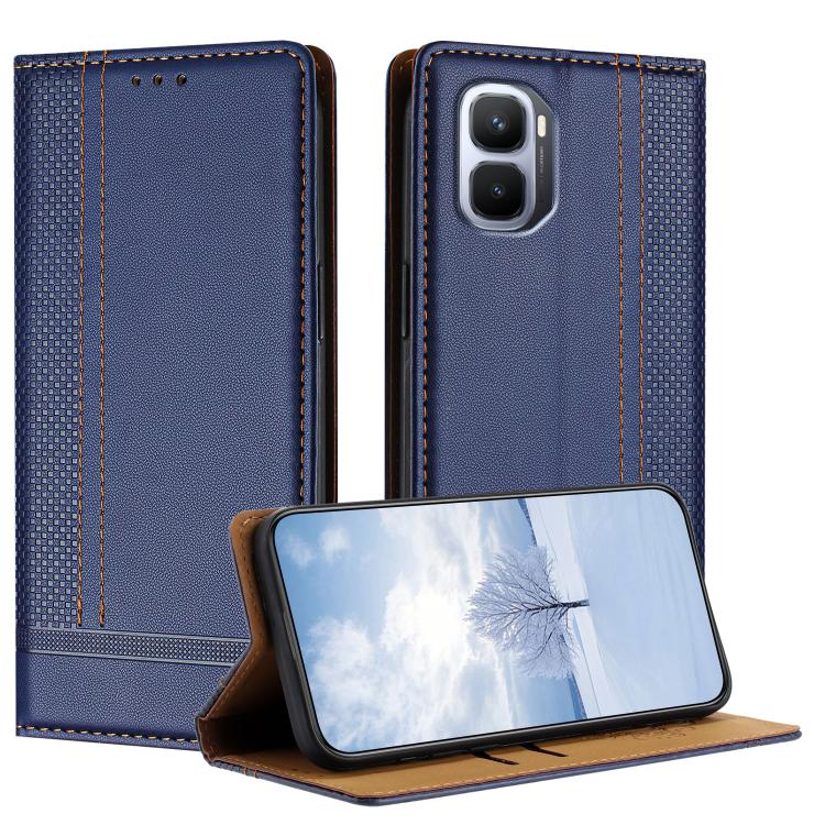 For Infinix GT 50 Pro 5G Stitching Design Scratch-Resistant Vegan Leather Phone Case(Blue)