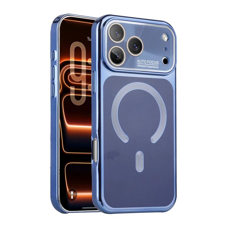 For iPhone 17 Pro Flowing Gold Phantom Magnetic Shockproof Phone Case(Blue)