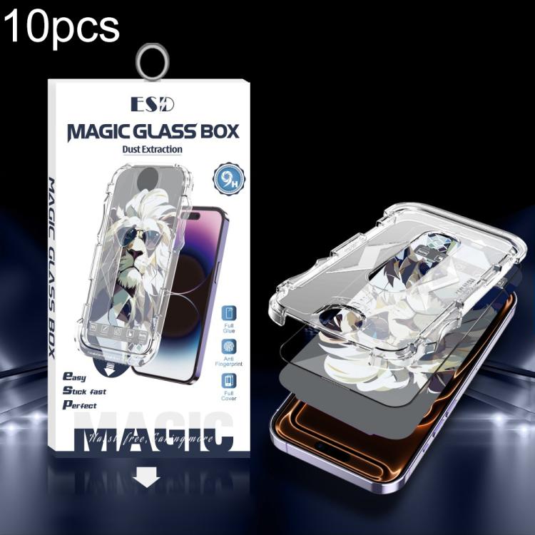 

For iPhone 17 Pro Max 10pcs Easy Install Dust-proof Box HD Tempered Glass Film