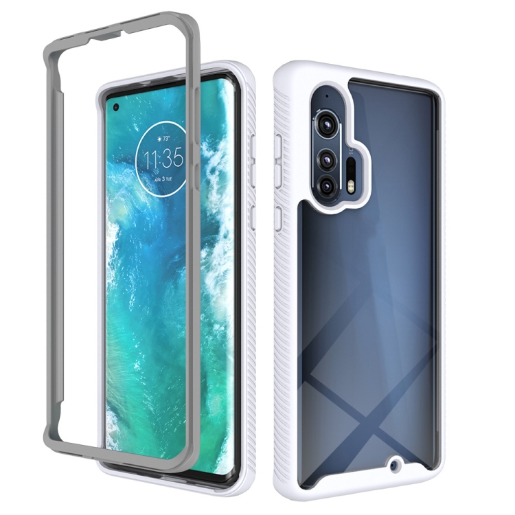 

For Motorola Moto Edge Plus Starry Sky Solid Color Series Shockproof PC + TPU Protective Case(White)