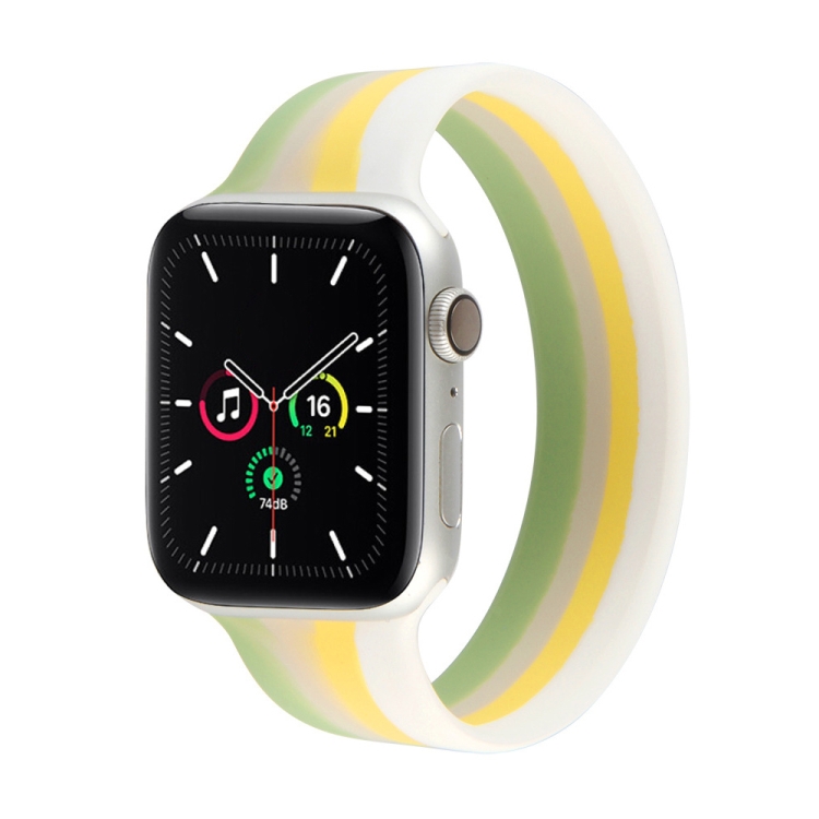 

Rainbow Silicone Watch Band For Apple Watch Series 7 41mm / 6 & SE & 5 & 4 40mm / 3 & 2 & 1 38mm, Length: L 150mm(14)