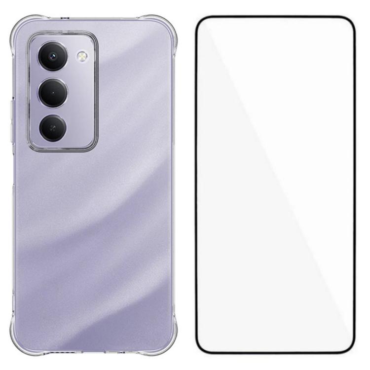 For Redmi 15 5G Global / 15 4G SEA 169.5mm WANLONFENG Transparent Four-Corner Shockproof TPU Phone Case with Screen Film(Transparent)