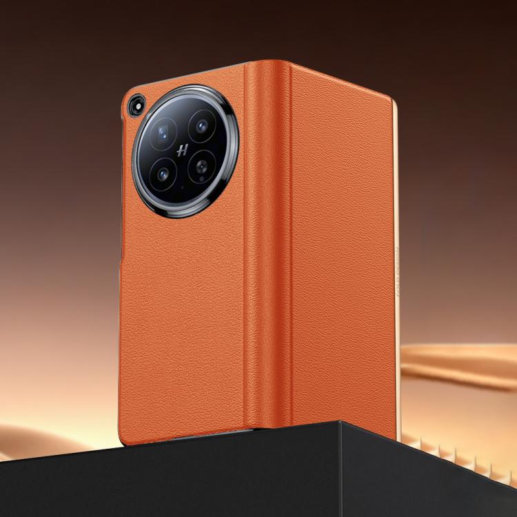 

For OPPO Find N6 5G All-inclusive Genuine Leather Phone Case(Orange)