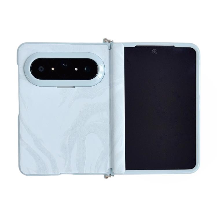 

For Huawei Pura X Max Side Clamp Central Axis Magnetic Water Ripple Phone Case(Blue)