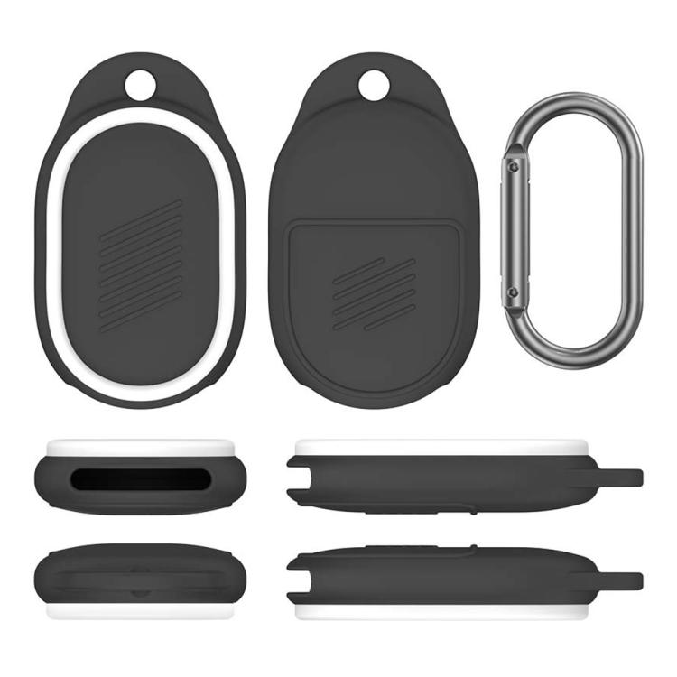 

For Xiaomi Tag Silicone Case Protective Cover with Anti-Lost Keychain(White)