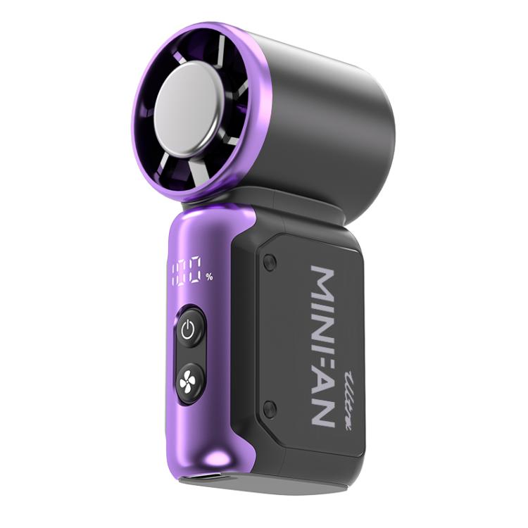 K813 Mini High Speed ??Cooling Fan with Digital Display(Purple)