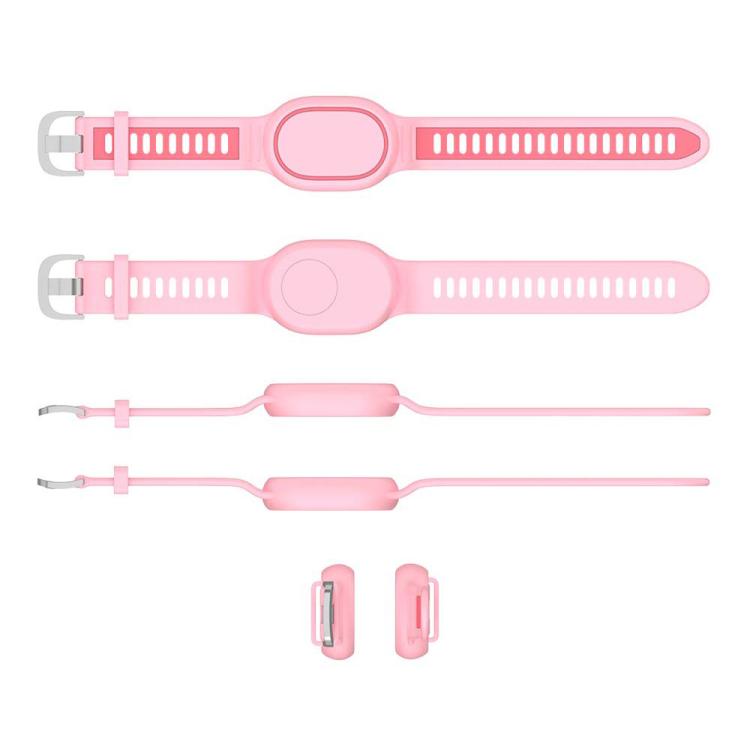 

For Xiaomi Tag Silicone Waterproof Wristband Dual-Color Protective Case(Pink)