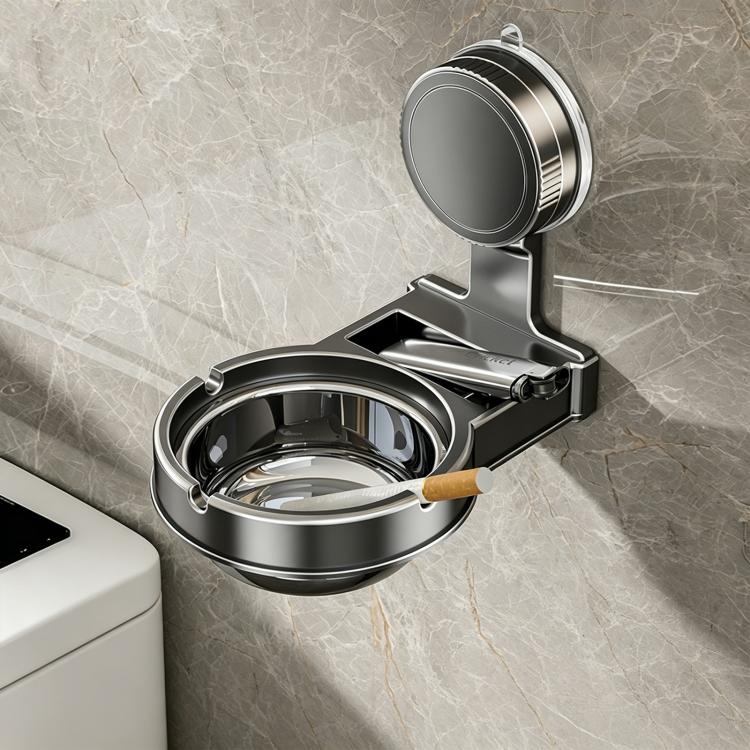 

No-drill Suction Cup Wall-mounted Ashtray(Grey)