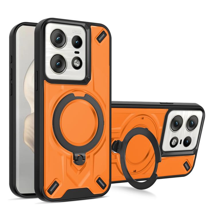 

For Motorola Edge 50 Pro Dijia Rotating Bracket Magnetic Phone Case(Orange)