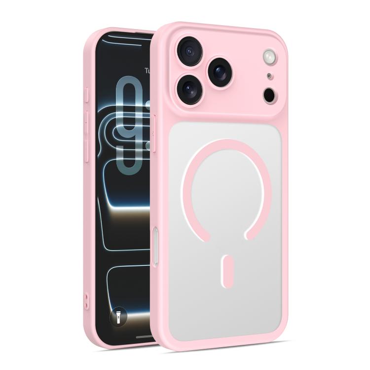 For iPhone 17 Pro Ultra-thin Frosted Magnetic TPU Hybrid PC Phone Case(Pink) — купить у Sunsky-online WW