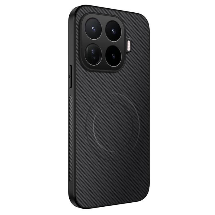 For Xiaomi 17T 5G WANLONFENG TQ Series Magnetic Carbon Fiber Texture PC Hybrid TPU Phone Case(Black)
