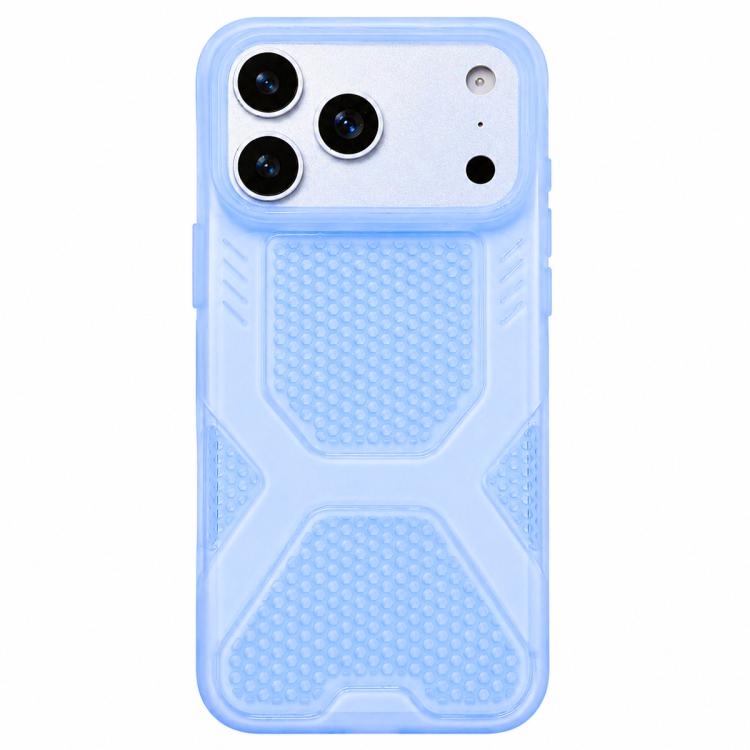 For iPhone 17 Pro Max Cool Jelly Heat Dissipation TPU Phone Case(Glacier Blue)